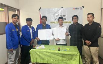 Bawaslu Kota Tangerang bersama PC PMII Kota Tangerang melakukan MOU
