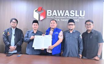 Bawaslu Kota Tangerang Melaksanakan Nota Kesepahaman Bersama DPD KNPI Kota Tangerang